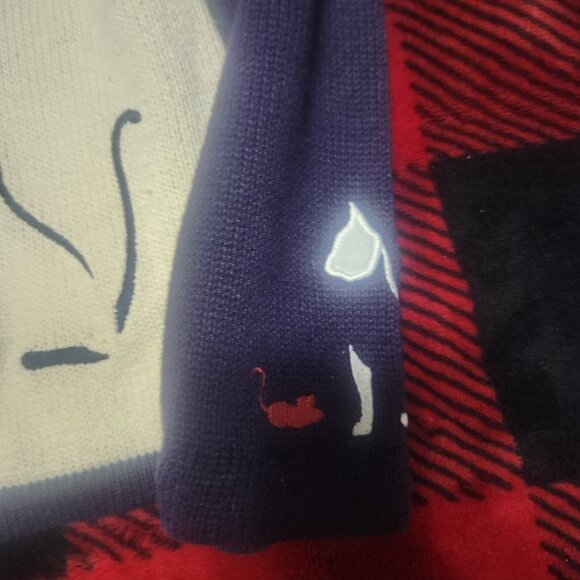 Christopher & Banks Cat Cardigan Multi Color Size Medium - Picture 4 of 8